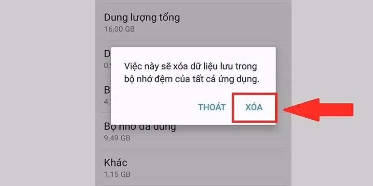 Người dùng Android có thể vào mục Bộ nhớ rồi chọn Xóa dữ liệu trong bộ nhớ đệm, còn iPhone thì vào Cài đặt, chọn Safari và xóa lịch sử cùng dữ liệu.