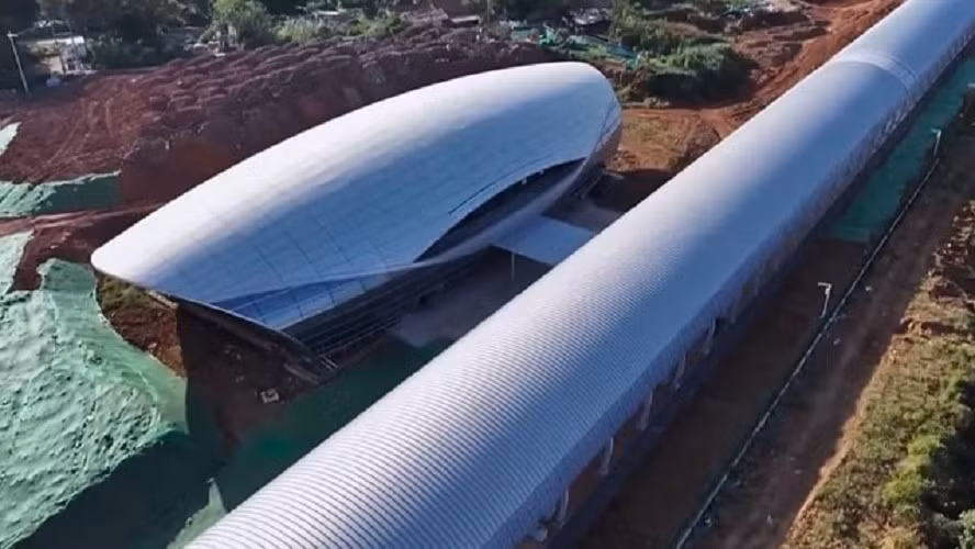 Trung Quốc gây chấn động khi mẫu tàu đệm từ mới đạt 650 km/h chỉ trong 7 giây. (Ảnh: CTGN)