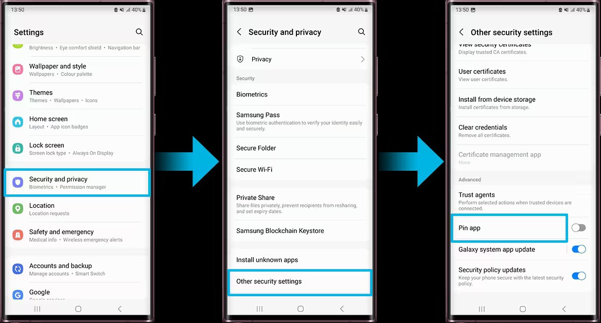 Người dùng Android có thể dùng tính năng Ghim ứng dụng để khóa máy trong một app duy nhất.