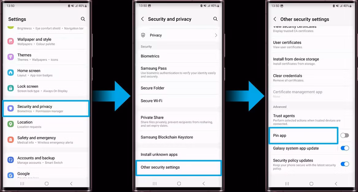 Người dùng Android có thể dùng tính năng Ghim ứng dụng để khóa máy trong một app duy nhất.