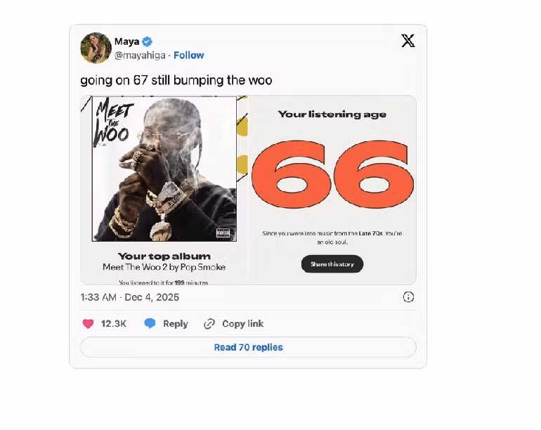 Một số người dùng nhận kết quả 60, 70 hay thậm chí 83 tuổi chỉ vì nghe nhạc xưa.