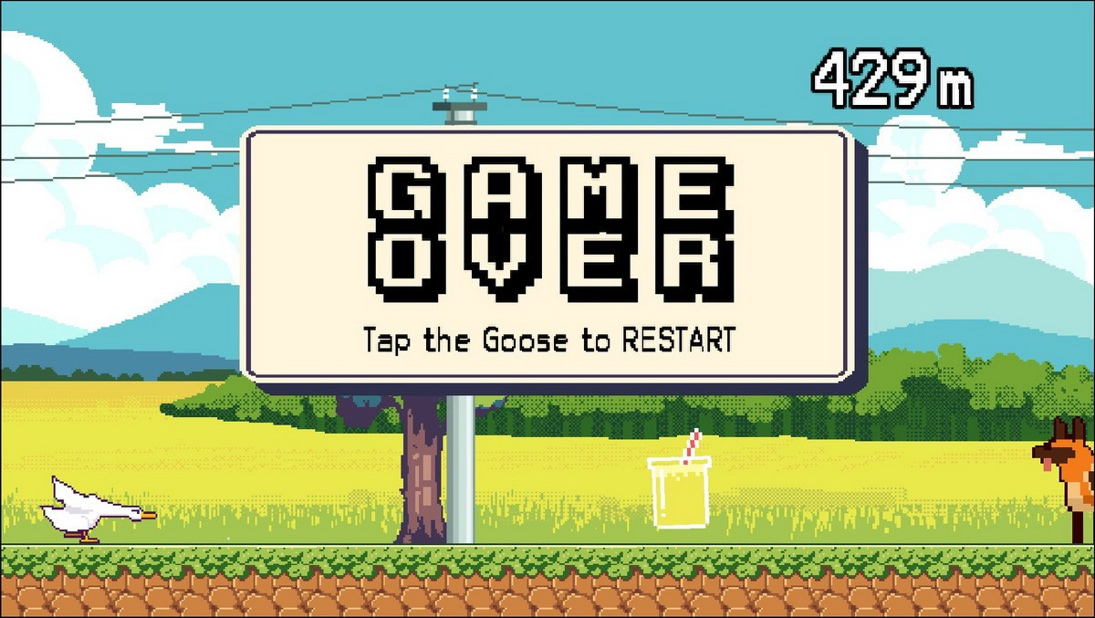 Nhân vật chính phải chạy trốn khỏi chú ngỗng tinh nghịch luôn tìm cách “cắn” người chơi.