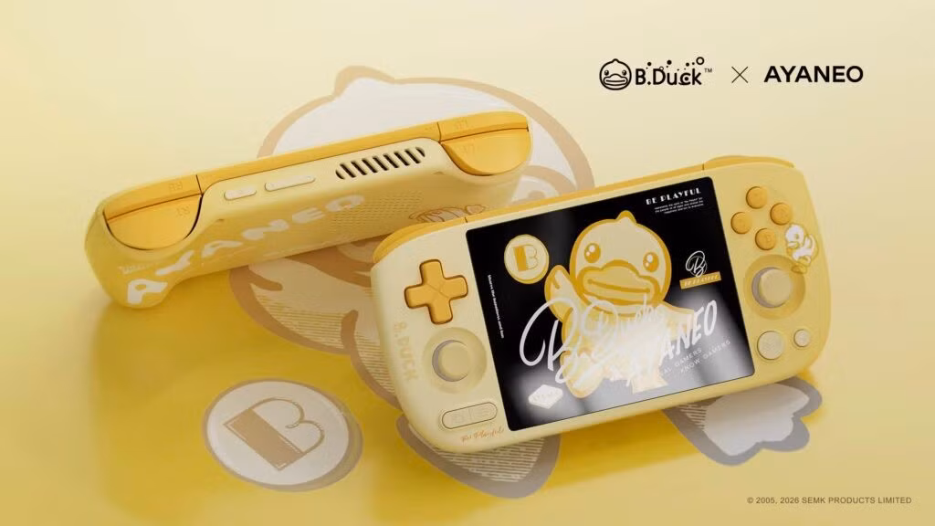 Ayaneo vừa công bố Pocket Air Mini x B.Duck nhân dịp Lễ hội mùa xuân 2026.
