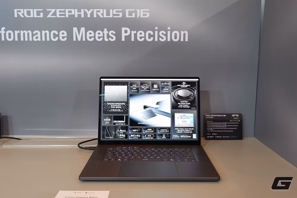 Bộ đôi Zephyrus G14 và G16 2026 tái định nghĩa laptop gaming mỏng nhẹ khi chỉ từ 1,5kg nhưng đạt TGP lên tới 160W. (Ảnh: Genk)