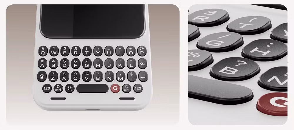 Điểm nhấn lớn nhất là bàn phím QWERTY vật lý có đèn nền, hỗ trợ cảm ứng cuộn nội dung, đi kèm đèn Signal đổi màu để nhận biết thông báo mà không cần bật màn hình.