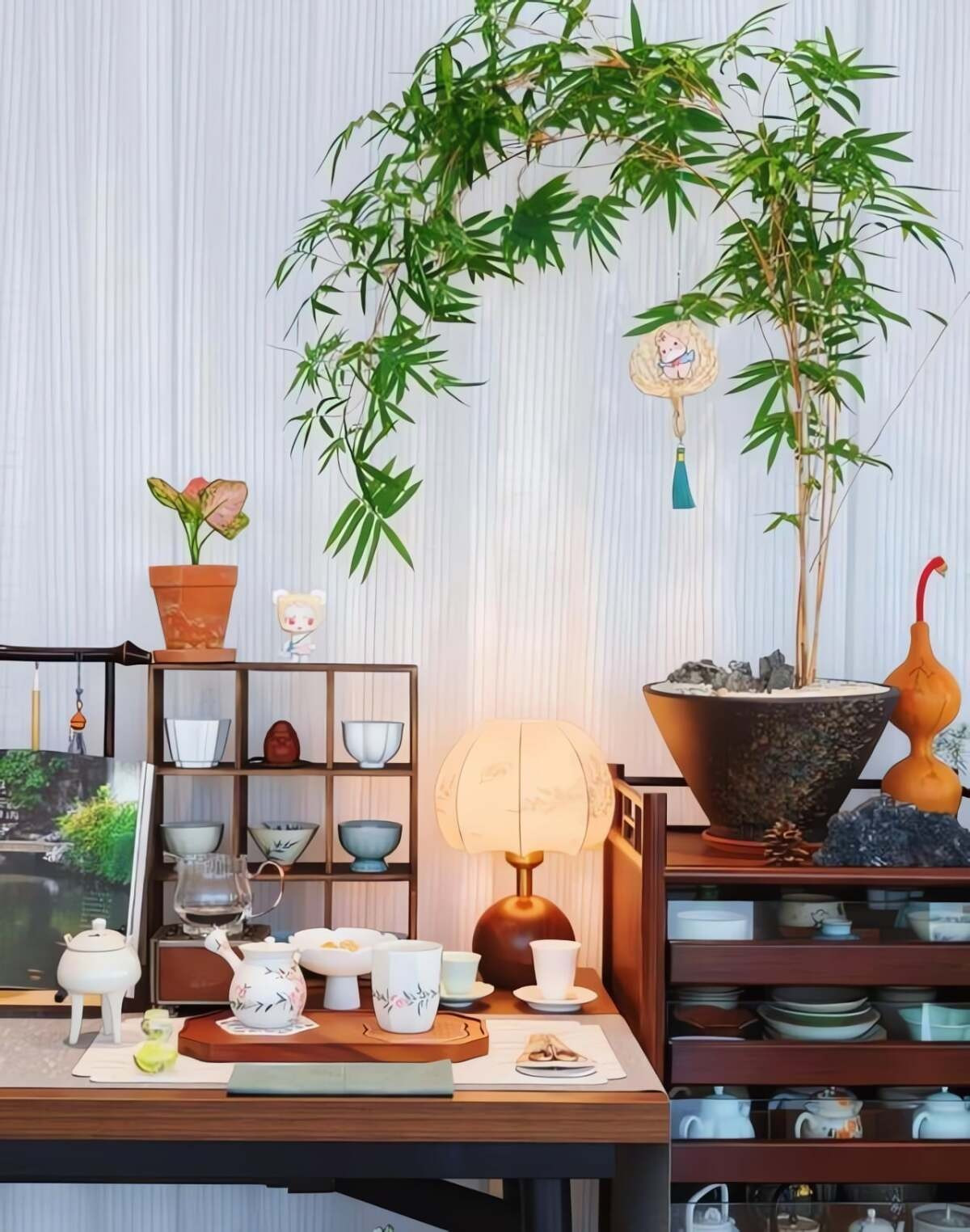 Lá tre nhỏ, mỏng và xanh ngọc bích tươi sáng, lấp lánh dưới ánh nắng. Mỗi làn gió nhẹ khiến chúng xào xạc như một bản giao hưởng thiên nhiên.