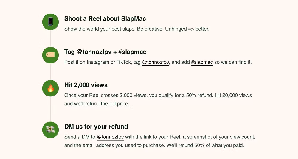 Chiến lược marketing độc đáo: quay Reel viral đạt 20.000 lượt xem sẽ được hoàn toàn bộ tiền mua app.