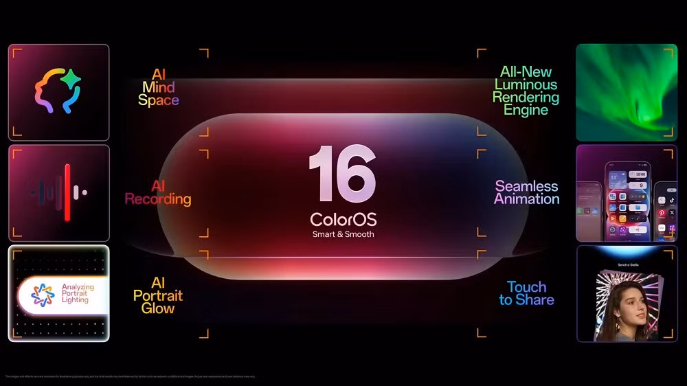 ColorOS 16 mang thiết kế mới lấy cảm hứng từ ánh sáng và bóng tối trong tự nhiên.