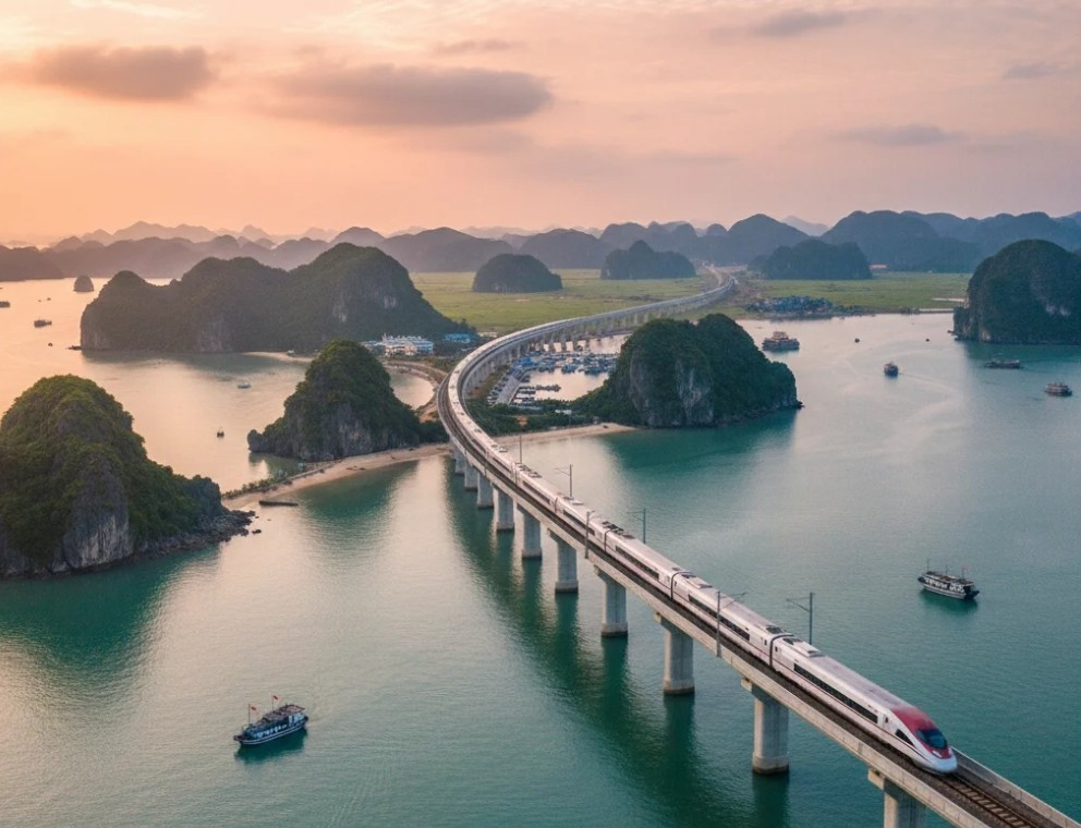 Đường sắt tốc độ cao Hà Nội - Quảng Ninh. Ảnh minh họa.