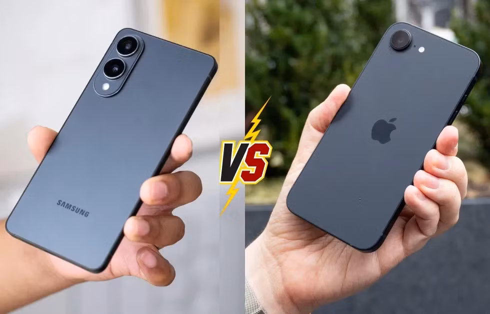 Galaxy S25 Edge có khung titanium, ba màu tùy chọn và chuẩn kháng nước IP68; iPhone 17 Air chưa lộ thông tin màu sắc nhưng dự kiến có tiêu chuẩn tương tự.(Ảnh: XTmobile)