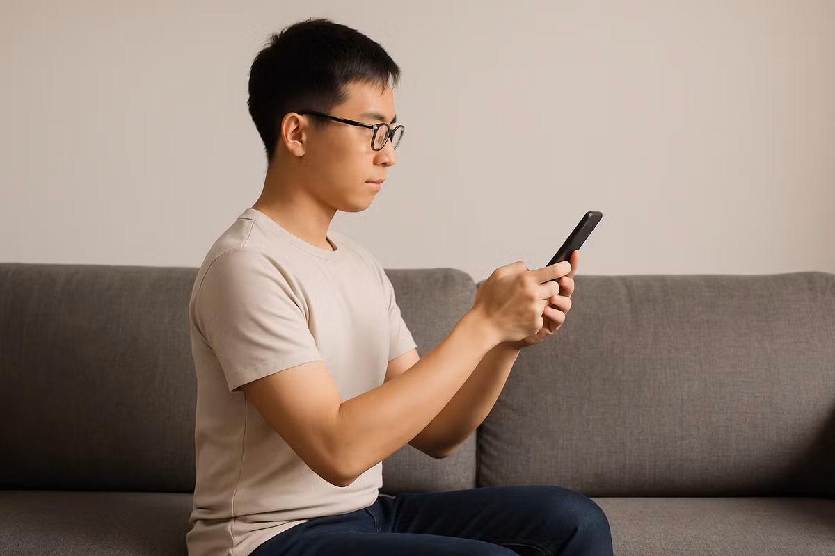 Để giảm áp lực lên cột sống, người dùng nên nâng điện thoại ngang tầm mắt thay vì cúi đầu nhìn xuống, đồng thời giữ lưng thẳng và vai thả lỏng khi sử dụng thiết bị. Đây là giải pháp đơn giản nhưng mang lại hiệu quả rõ rệt trong việc hạn chế các tổn thương cơ xương khớp liên quan đến thói quen dùng điện thoại kéo dài.