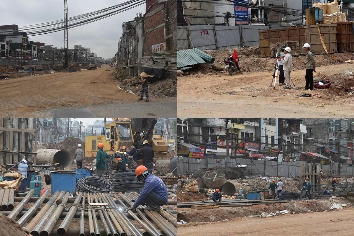 Để đảm bảo tiến độ của dự án, các nhà thầu và các nhóm công nhân đã phải hoạt động, thi công liên tục.