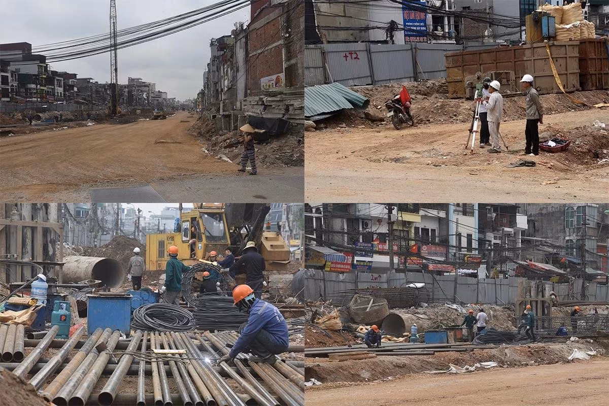 Để đảm bảo tiến độ của dự án, các nhà thầu và các nhóm công nhân đã phải hoạt động, thi công liên tục.