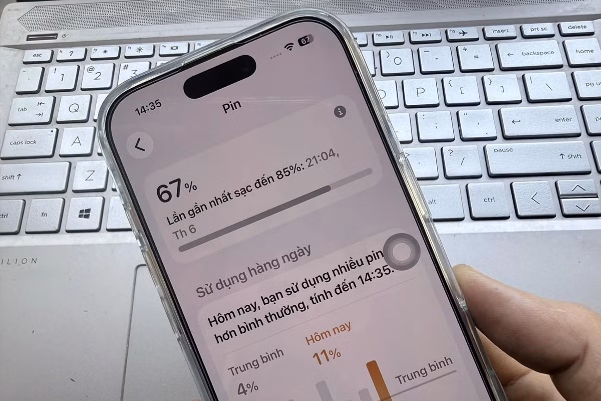 Từ iOS 26, Apple đã thêm tính năng hiển thị thời gian sạc ước tính trực tiếp trong phần Cài đặt.