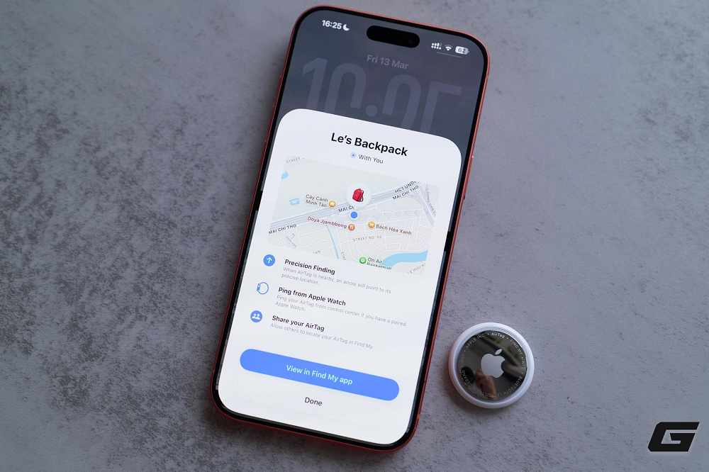 Chỉ cần một thiết bị Apple đi ngang qua, vị trí AirTag sẽ được cập nhật ẩn danh và gửi về cho chủ sở hữu.