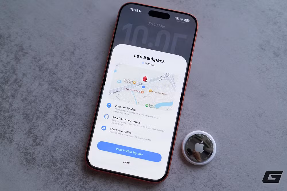 Chỉ cần một thiết bị Apple đi ngang qua, vị trí AirTag sẽ được cập nhật ẩn danh và gửi về cho chủ sở hữu.