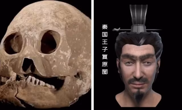 Do không thể khai quật thi hài ông, các chuyên gia đã nghiên cứu xương sọ hoàng tử của ông. (Ảnh: Sohu)