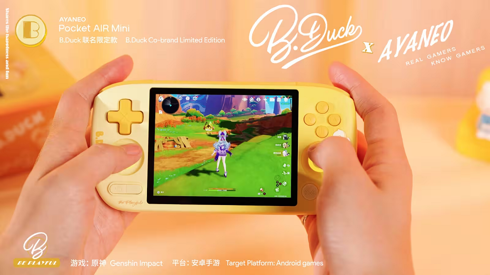 Pocket Air Mini chạy Android 11 với giao diện tùy chỉnh cho game retro.