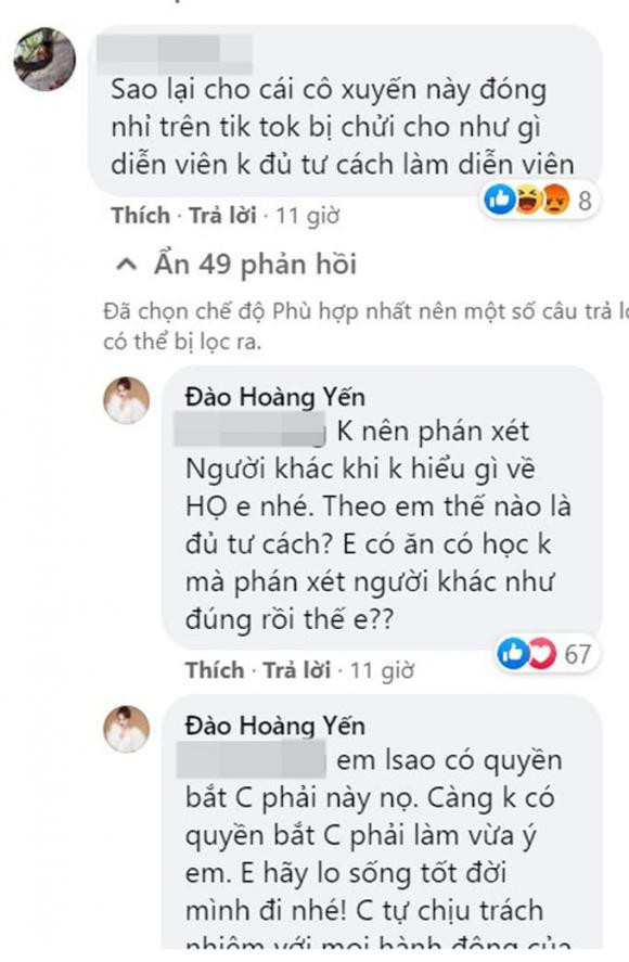 Bị chê không đủ tư cách làm diễn viên, Đào Hoàng Yến đáp trả - Hình 2 Bi che khong du tu cach lam dien vien, Dao Hoang Yen dap tra-Hinh-2