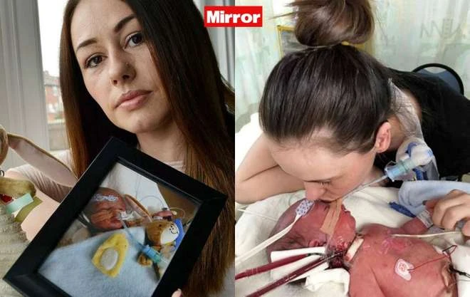 Nụ hôn vĩnh biệt của mẹ với con sơ sinh gây chấn động