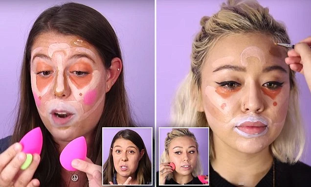 Trào lưu trang điểm mặt hề khiến chị em phát cuồng