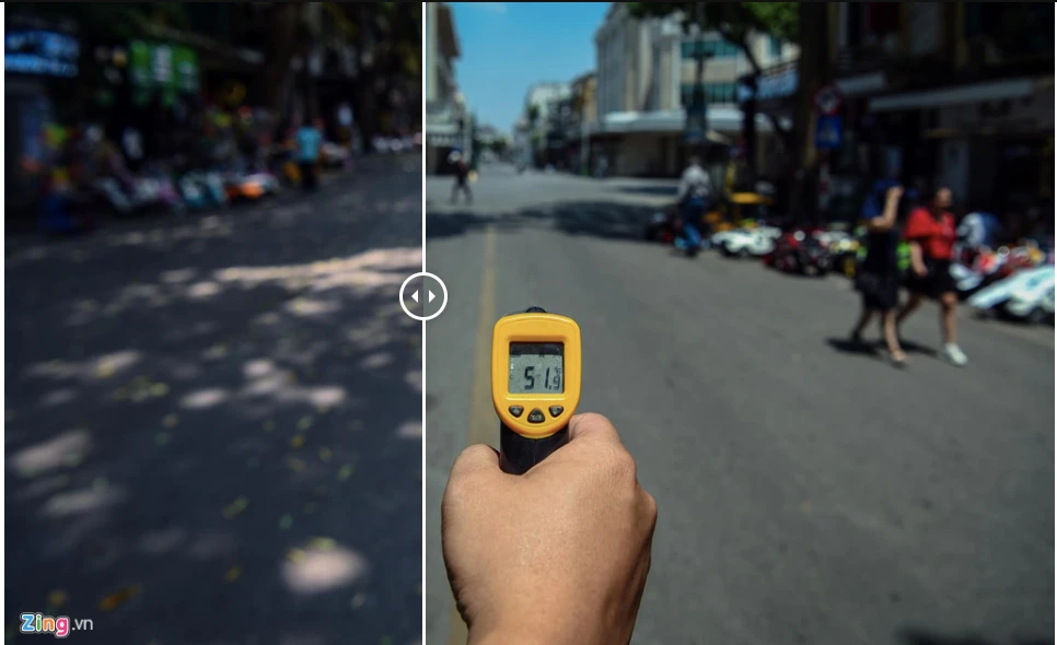 Những tuyến phố chống oi ngày 40 độ C ở HN