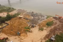 Bãi trung chuyển vật liệu trong đất dự án ở Phú Thượng