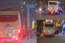 Xe "Đức Hữu" núp bóng xe hợp đồng đón trả khách vô tội vạ ở Hà Nội