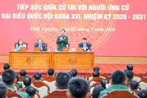 Đại tướng Phan Văn Giang tiếp xúc cử tri trên địa bàn tỉnh Thái Nguyên