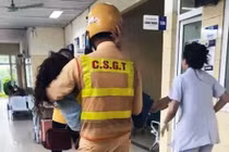 CSGT Hà Nội kịp thời cứu giúp người phụ nữ sốc phản vệ