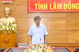 Phó Chủ tịch UBND tỉnh Lâm Đồng - Nguyễn Minh phát biểu tại buổi làm việc.