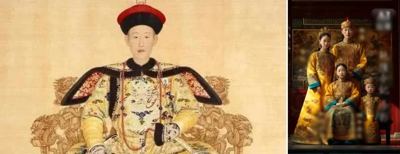 Dùng AI phục dựng chân dung Càn Long và vợ con, sững sờ cái kết