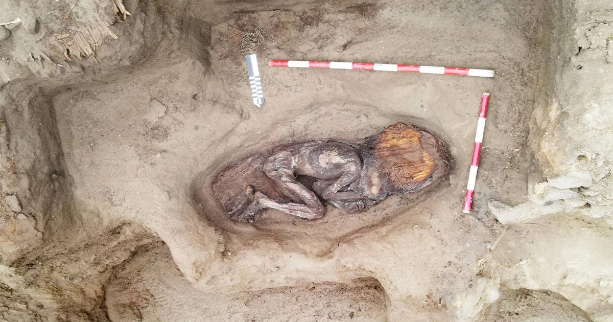 Mở mộ cổ 5.000 tuổi, sững người hài cốt còn nguyên da, tóc