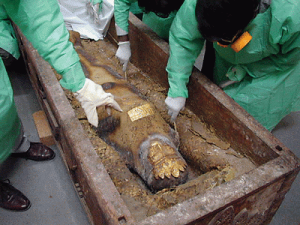 Sau quá trình thẩm vấn của cảnh sát, người đàn ông trên thừa nhận có được xác ướp từ một kẻ đồng phạm. Người này tìm thấy xác thi hài cổ xưa trên sau một trận động đất. Vì vậy, hai gã đàn ông cùng nhau lên kế hoạch bán xác ướp. Nếu phi vụ thành công sẽ chia đôi số tiền.