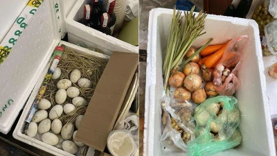 Kéo cả “siêu thị mini” đi biển, gia đình Hà Nội gây sốt khi đến Sầm Sơn