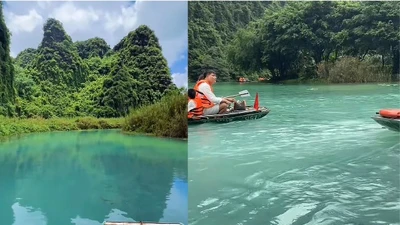 Tràng An bất ngờ chuyển màu nước, đẹp như tranh vẽ