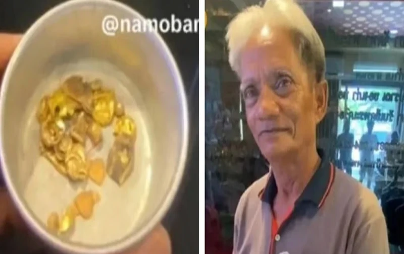 Nhân viên tang lễ gom răng vàng từ lò thiêu đúc thành thỏi