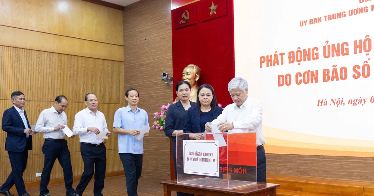 MTTQ Việt Nam tiếp nhận 673 tỷ đồng ủng hộ đồng bào bị thiệt hại do bão số 10