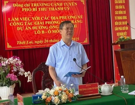 Dự án đường dẫn khí Lô B - Ô Môn: Cần Thơ tháo gỡ vướng mắc bàn giao mặt bằng