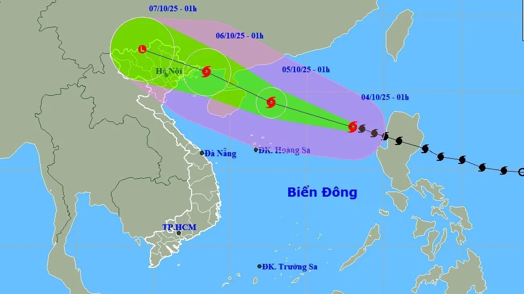 Bão số 11 Matmo giật cấp 16 đổ bộ Bắc Bộ ngày 6/10