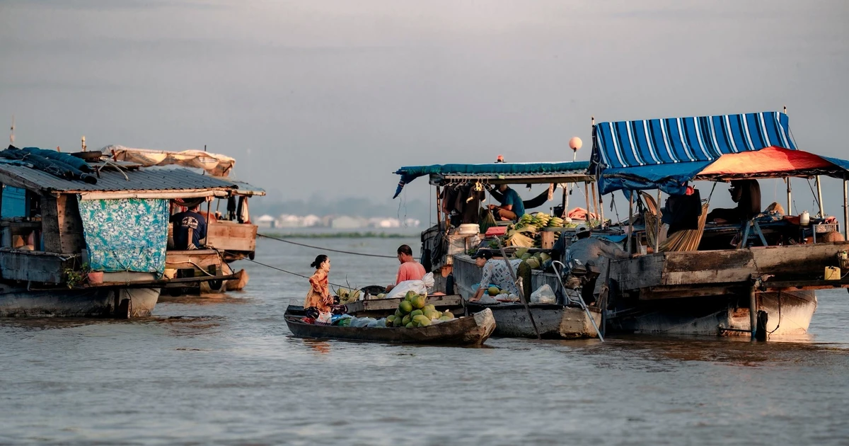 View - Về An Giang, theo ghe xuồng dạo chợ nổi Long Xuyên | Báo Tri thức và Cuộc sống - TIN TỨC PHỔ BIẾN KIẾN THỨC 24H