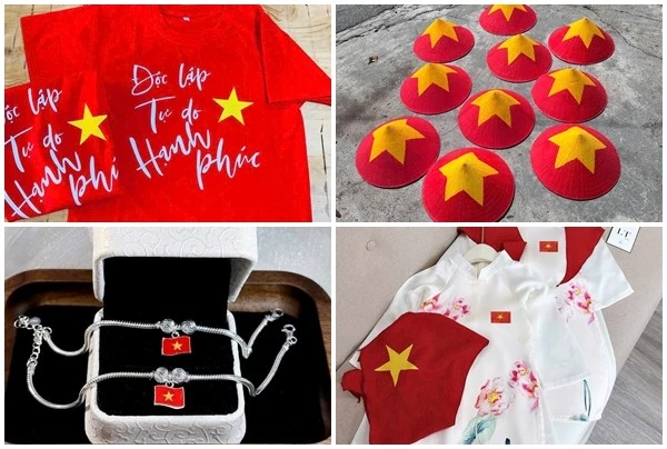 View - Quần áo, phụ kiện cờ đỏ sao vàng hút khách trước lễ 2/9 | Báo Tri thức và Cuộc sống - TIN TỨC PHỔ BIẾN KIẾN THỨC 24H