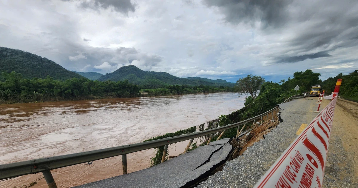 Gallery - Quốc lộ 7 ở Nghệ An bị lũ dữ “ăn sâu” vào nền đường | Báo Tri thức và Cuộc sống - TIN TỨC PHỔ BIẾN KIẾN THỨC 24H
