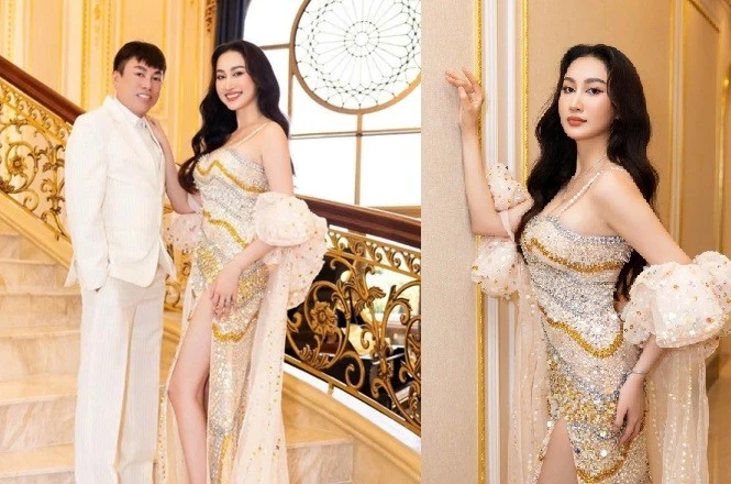 Hoa khôi Đoàn Hồng Trang đẹp hút mắt với trang phục Tommy Nguyễn