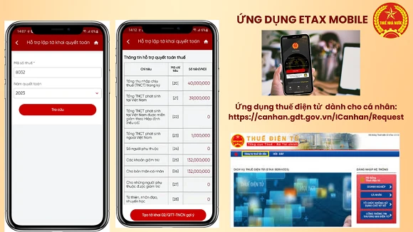 Khai thuế ngay trên điện thoại