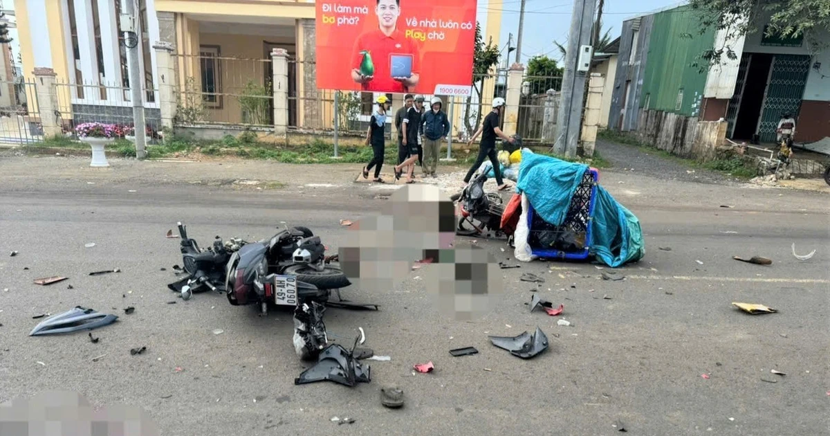 Xe máy tông nhau, 2 người thương vong ở Lâm Đồng