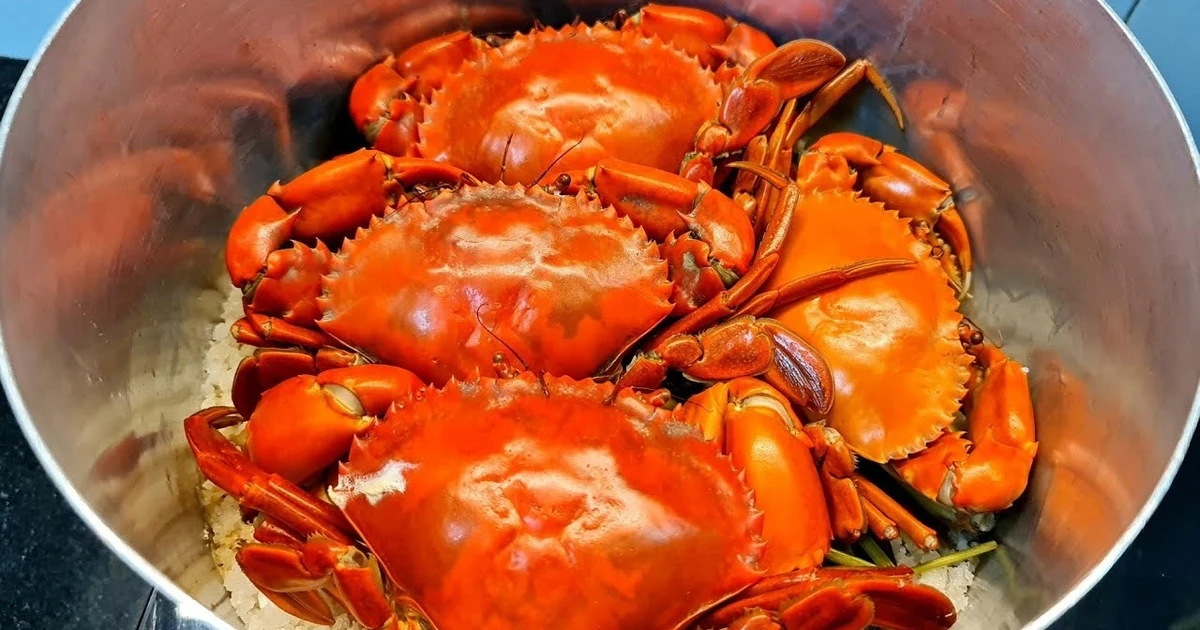 Mẹo hấp cua đơn giản vỏ đỏ, thịt mềm, ăn mê mẩn