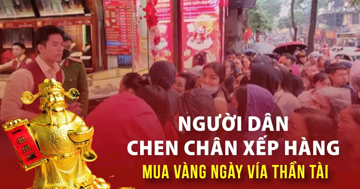 View - Người dân chen chân xếp hàng mua vàng ngày vía Thần Tài | Báo Tri thức và Cuộc sống - TIN TỨC PHỔ BIẾN KIẾN THỨC 24H