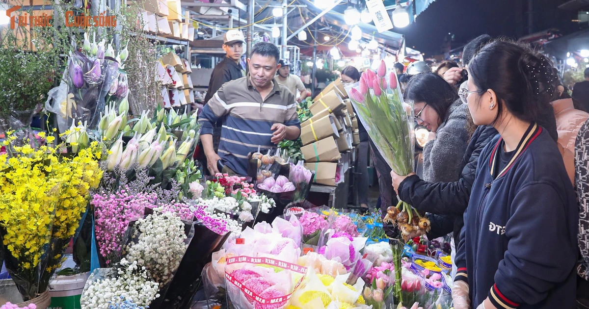 View - Chợ hoa lớn nhất miền Bắc tấp nập suốt đêm dịp cận Tết | Báo Tri thức và Cuộc sống - TIN TỨC PHỔ BIẾN KIẾN THỨC 24H