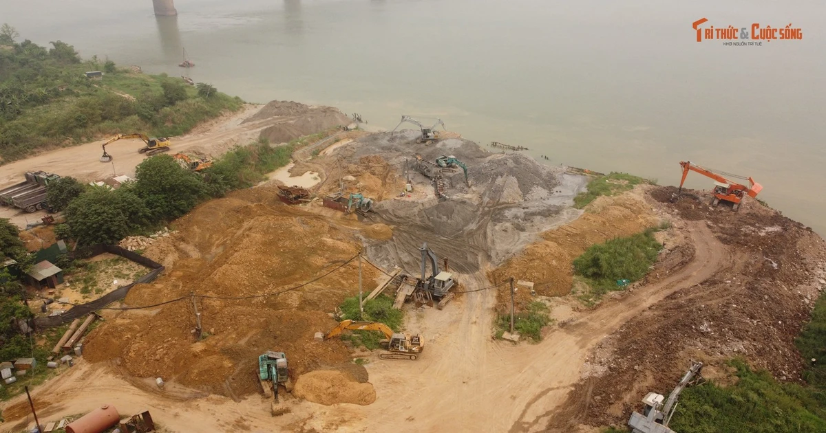 Gallery - Bãi trung chuyển vật liệu trong đất dự án ở Phú Thượng | Báo Tri thức và Cuộc sống - TIN TỨC PHỔ BIẾN KIẾN THỨC 24H